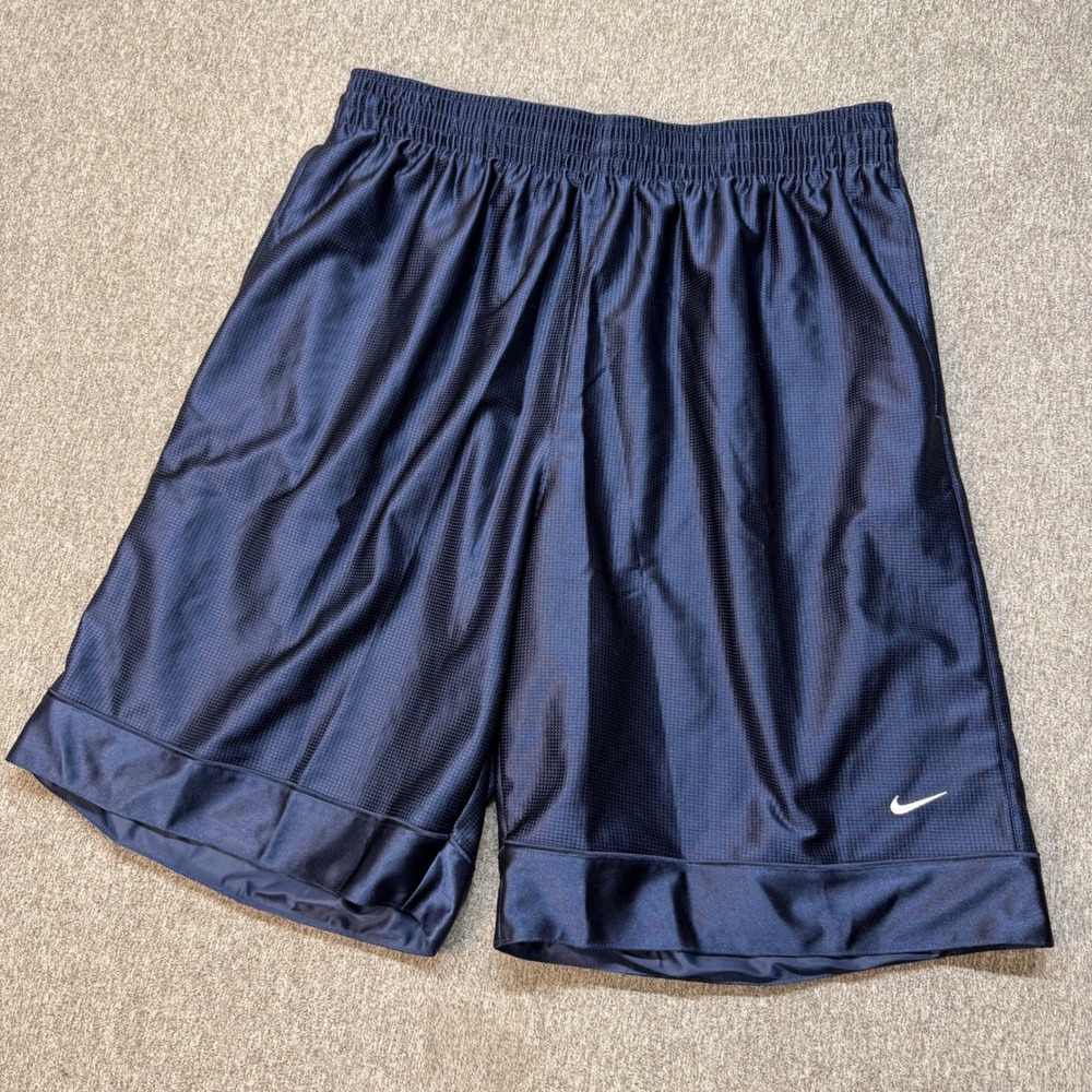 Nike Mens Navy Blue Dazzle Mesh Basketball Shorts XXL 218315-451